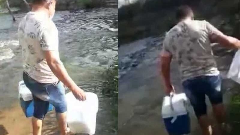 Técnico de enfermagem atravessa rio a pé para vacinar idosa [Vídeo]