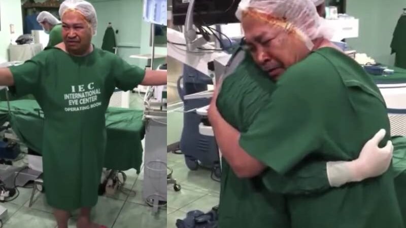 Homem volta a enxergar após 19 anos e chora no ombro do médico [vídeo]