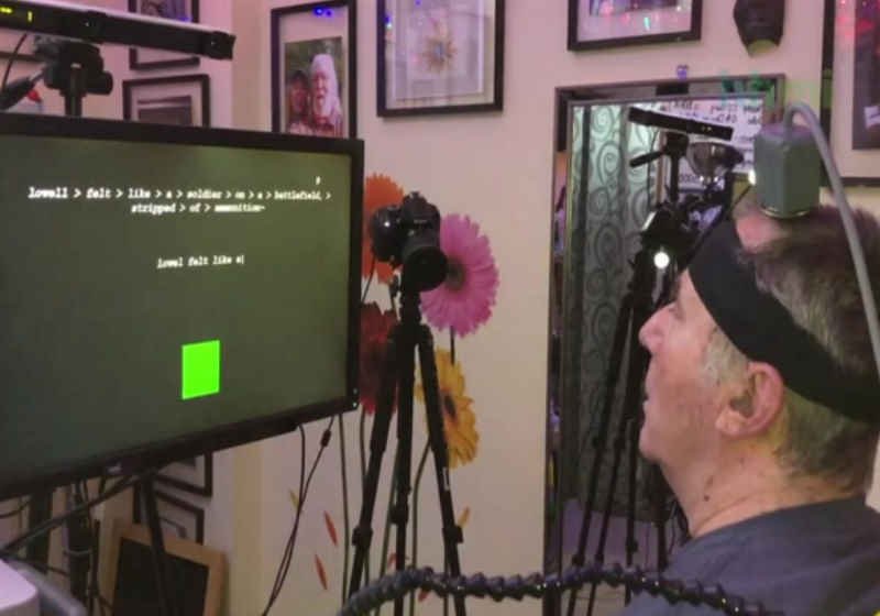 Homem paralisado usa a mente para digitar em tela de computador