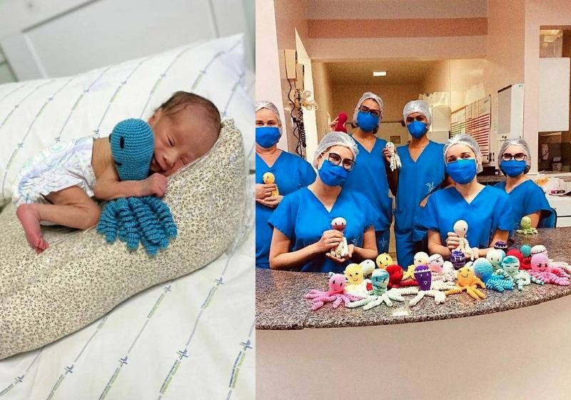 Voluntárias fazem polvinhos de crochê para ajudar prematuros em AL