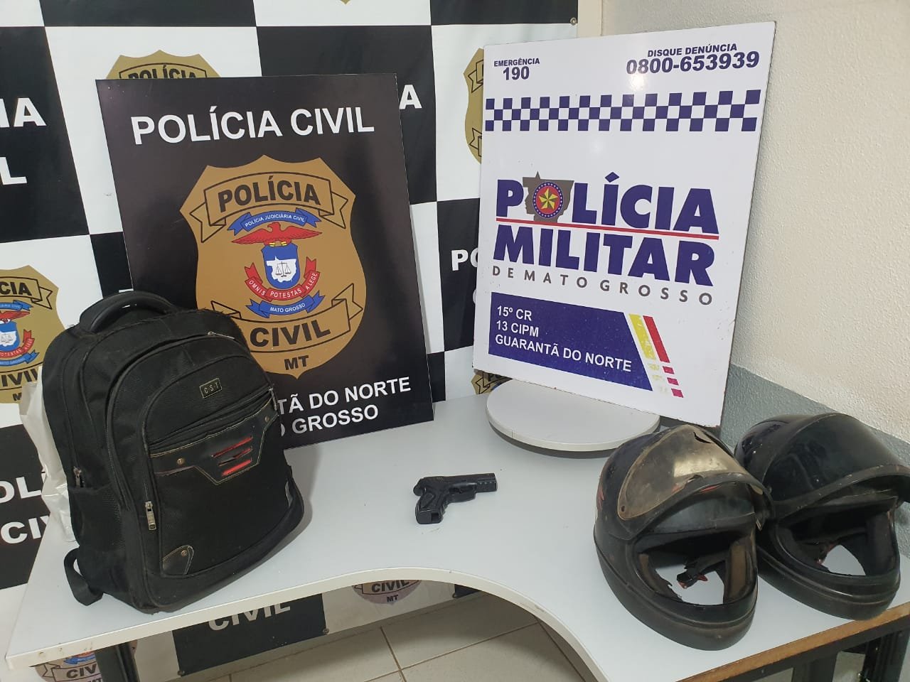 Motociclista tenta fugir da PM e é preso com arma falsa em Guarantã do Norte