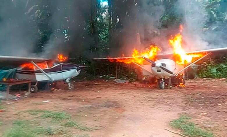 Operação Yanomami contra garimpo ilegal apreendeu 111 aeronaves