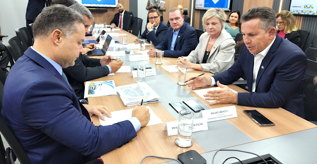 Governador se reúne com ministro dos Transportes para agilizar liberação da obra da ferrovia Sinop-Miritituba