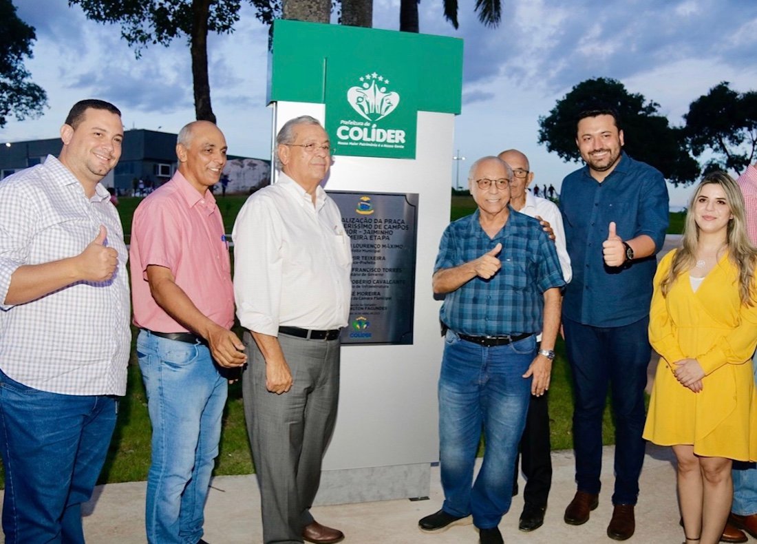 Colíder: prefeito e senadores inauguram modernização de uma das maiores praças