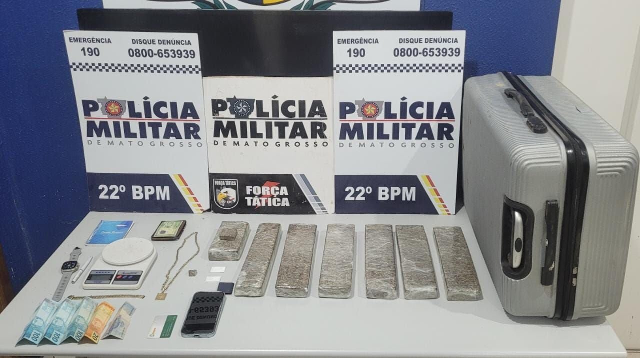 Polícia Militar prende homem com tabletes de maconha em Peixoto de Azevedo