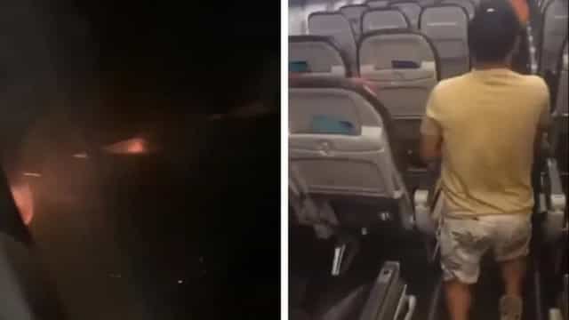 Motor de avião pega fogo e faz pausa emergencial no aeroporto de Salvador