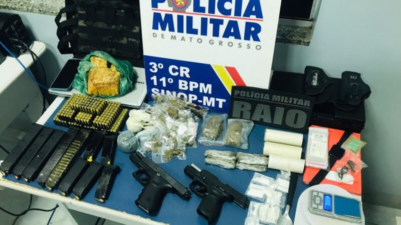 Polícia Militar prende membro de facção criminosa com duas pistolas e 522 munições
