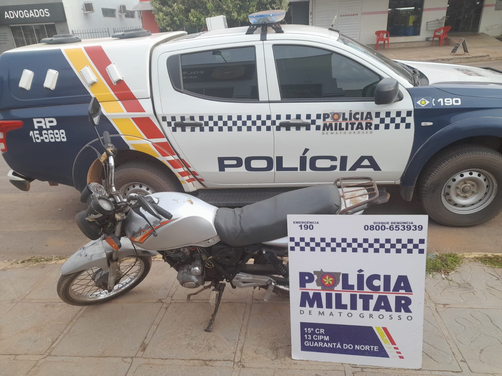 Policia Militar de Guarantã do Norte prendeu dois suspeitos por comercializarem produtos roubados
