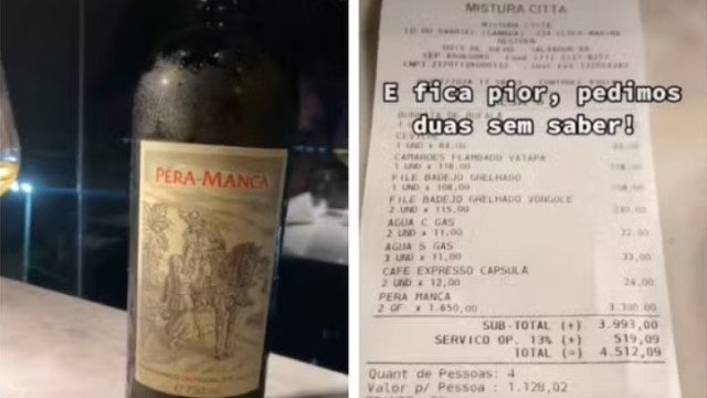 Amigos recebem convite de restaurante após confusão com valor de vinho