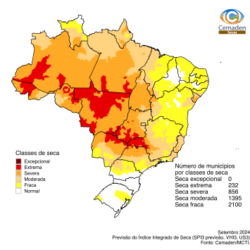 Mato Grosso tem 23 municípios em condição de seca extrema; Apiacás lidera