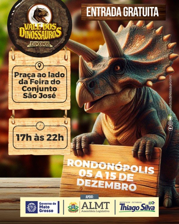 Exposição “Vale dos Dinossauros” é lançada nesta quinta-feira (5)