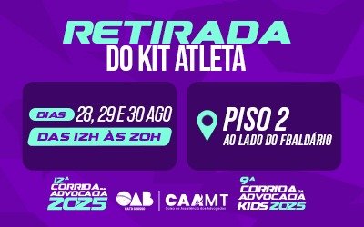 Entrega de kits da Corrida da Advocacia 2025 começa nesta quinta-feira (28)