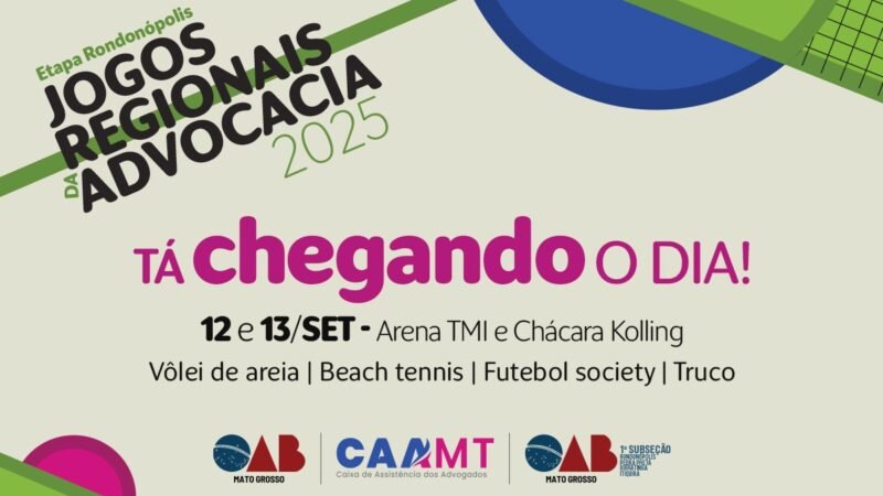 Neste fim de semana, Rondonópolis recebe os Jogos Regionais da Advocacia