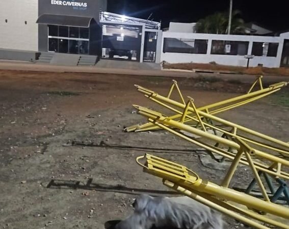 Corpo de Bombeiros resgata (bicho-preguiça) em uma praça no bairro Guaranorte em Guarantã do Norte