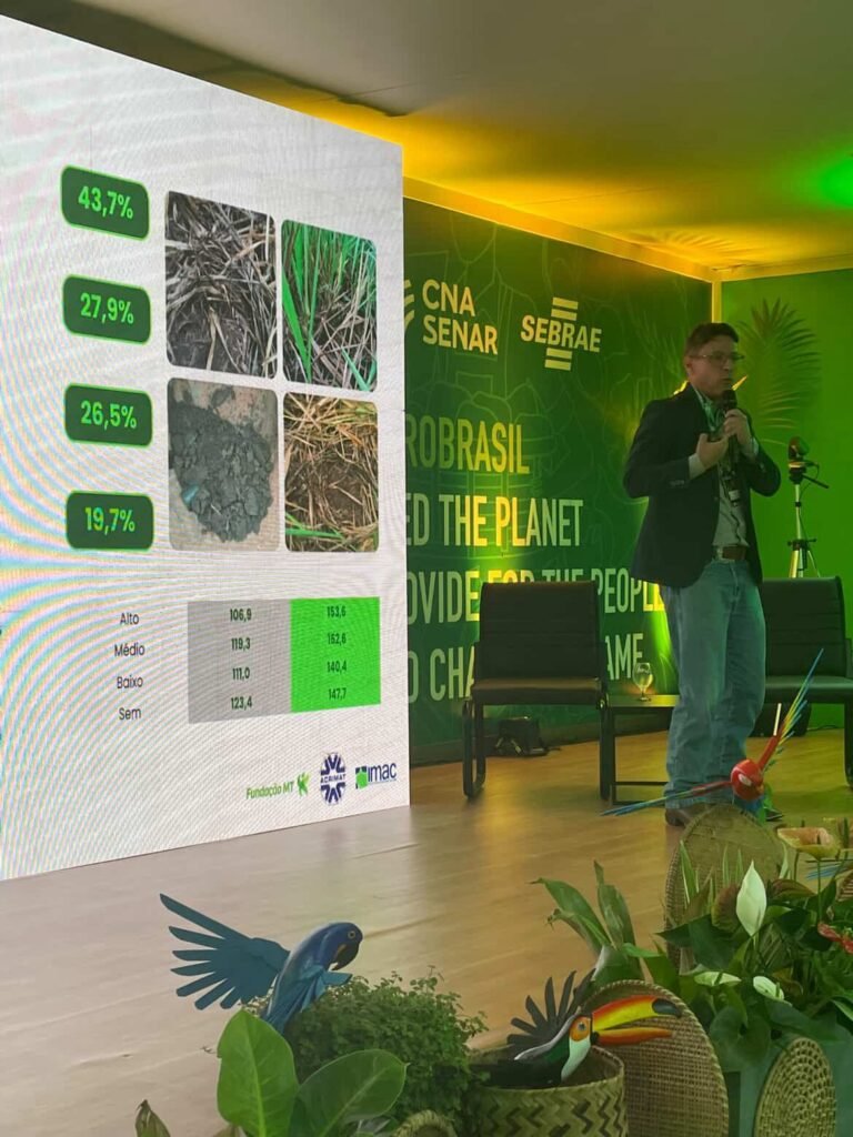 Pesquisa feita em MT sobre fixação de carbono no solo é destaque na COP 30