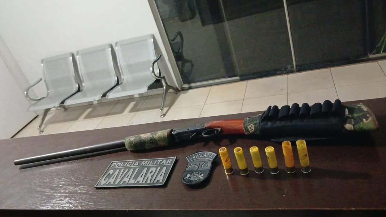 Policia Militar de Guarantã do Norte prendeu homem com arma de fogo