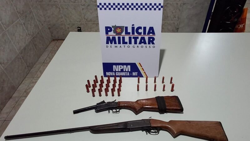 Policia Militar prende homem que ameaçava a ex-companheira e seu filho com duas armas de fogo