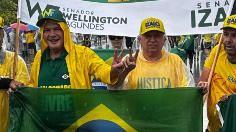 Wellington Fagundes pede justiça e liberdade ao se unir a Nikolas na Caminhada pela Liberdade, em Brasília